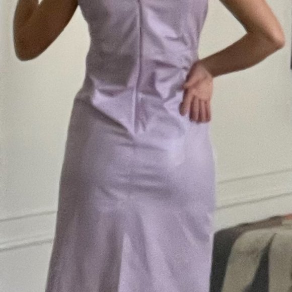 RARE Emilio Pucci Leather Lilac Shift Dress - Picture 4 of 13